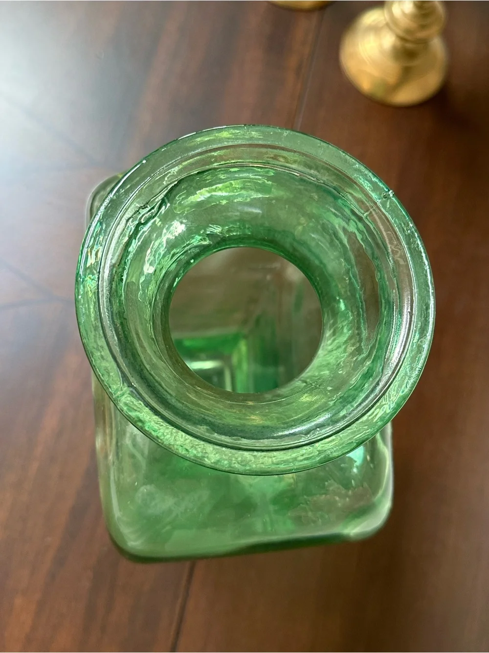 Green Glass Decorative Vase - Home Accents